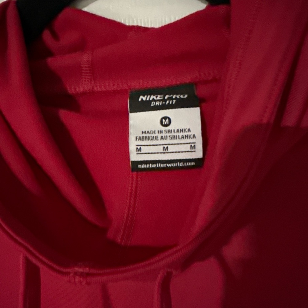 Nike Red Hooded Dri-Fit Performance Top - Picture 2 of 4